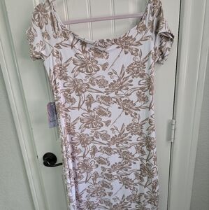 Floral Tan and White Home Accent